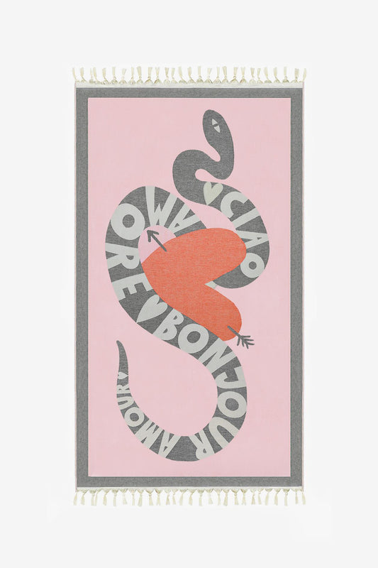 Tuch 'Snake' in Rosa - Anita Hass