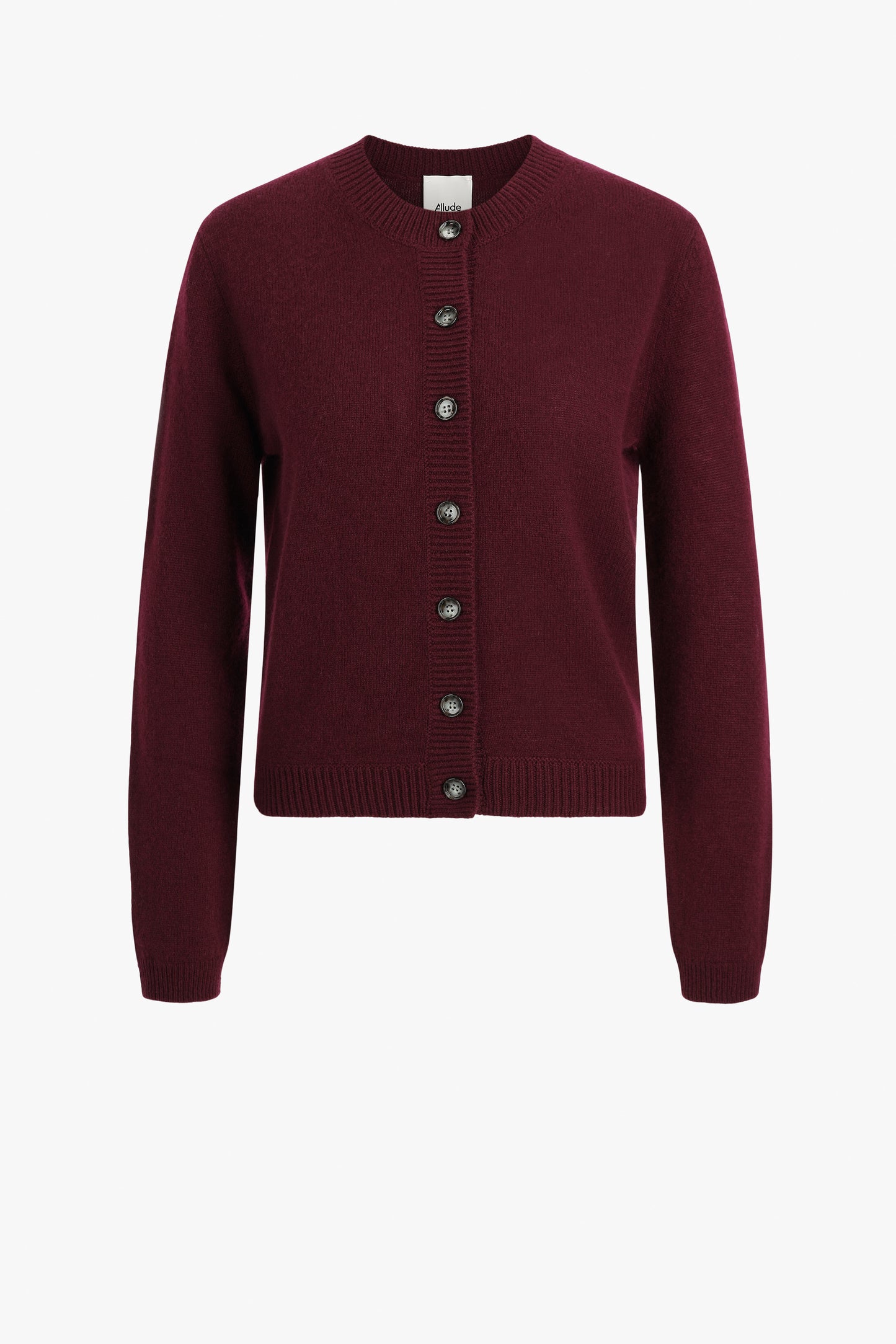 Round Cardigan in Dark Red