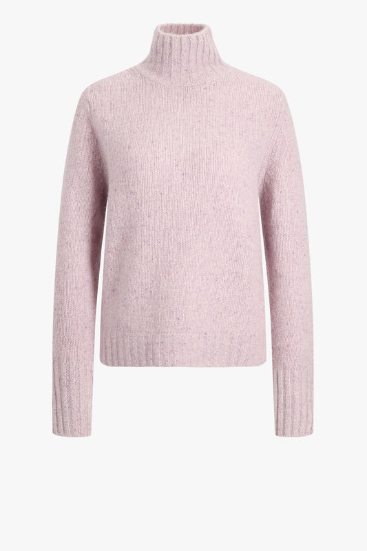Pullover Mockneck Neps in Lavender Allude