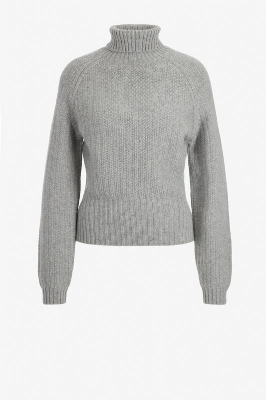 Pullover Rib Mock in Grey