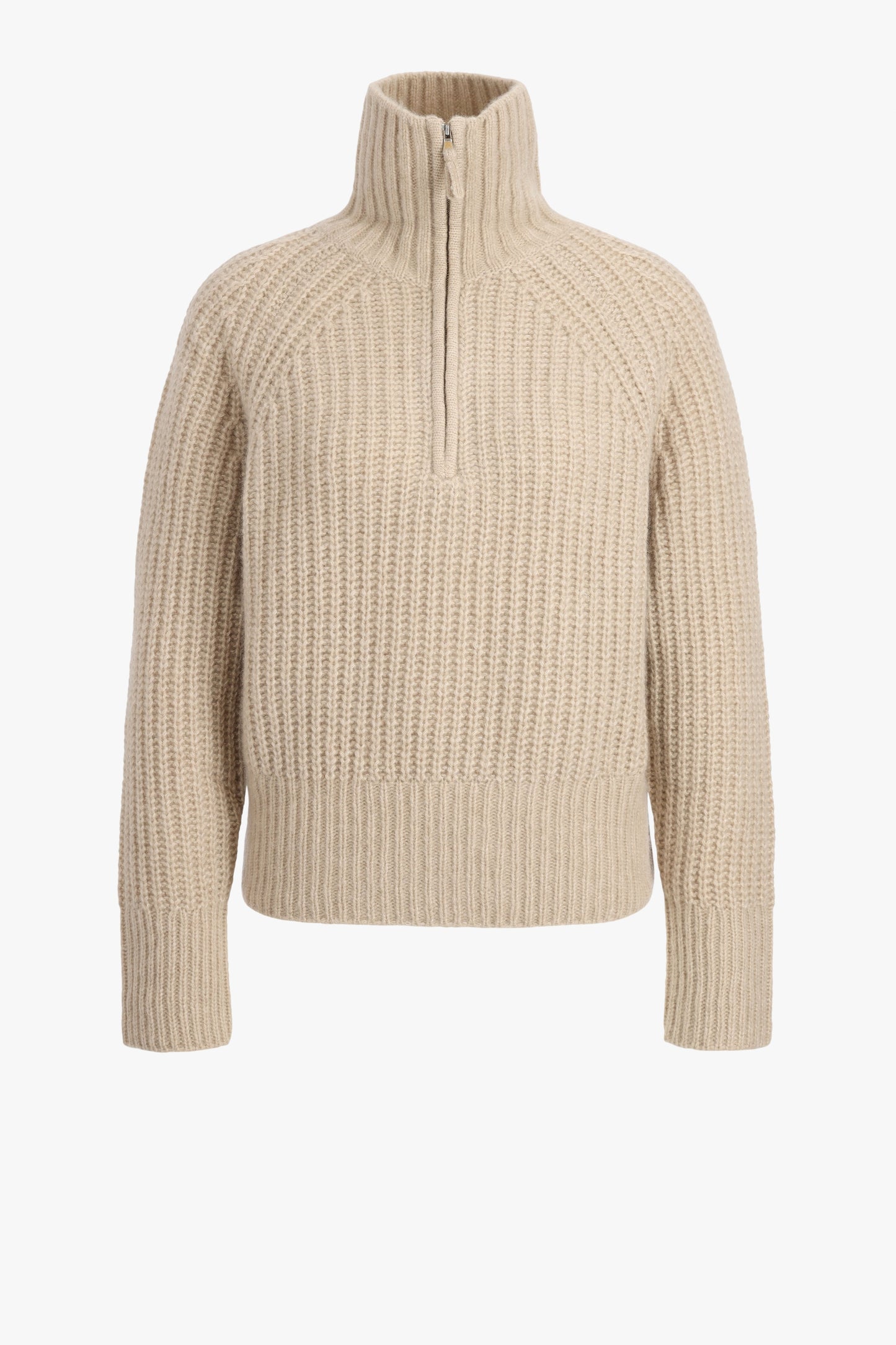 Beige Troyer Sweater