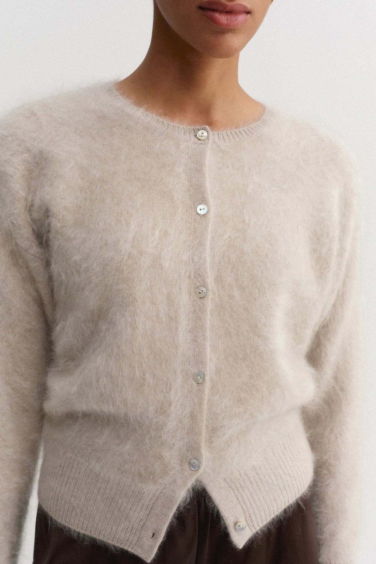 Cardigan Coco in Brushed Taupe Almada Label