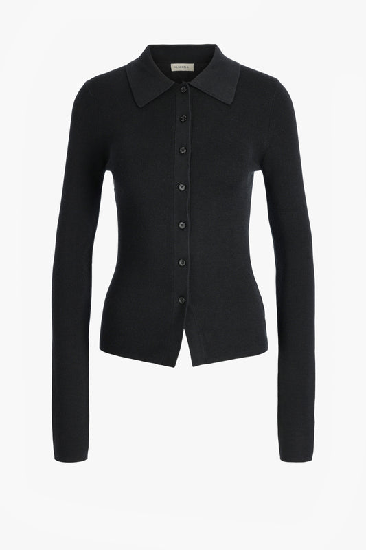 Cardigan Lili Rib in nero, marchio Almada - Anita Hass