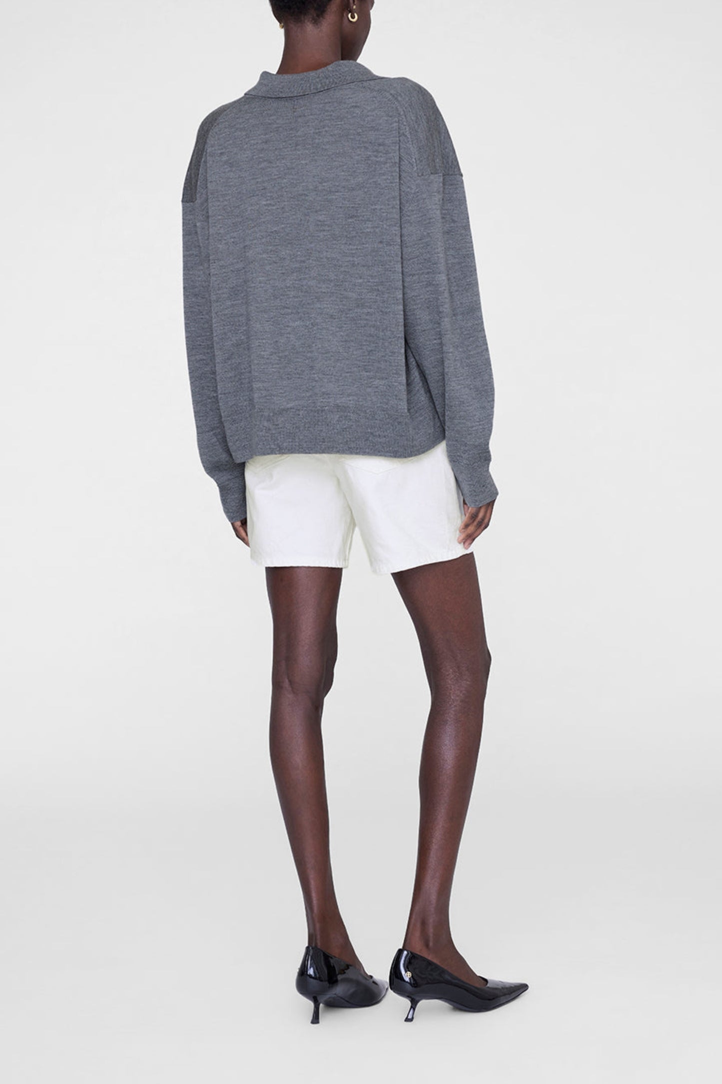 Kat Denim Shorts in Ecru by Anine Bing - Anita Hass