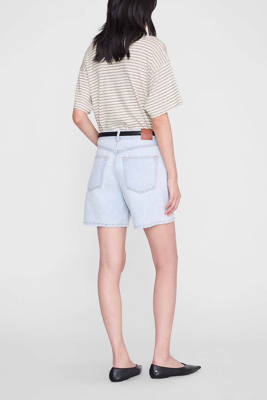 Cade T-Shirt in Black Stripes by Anine Bing - Anita Hass