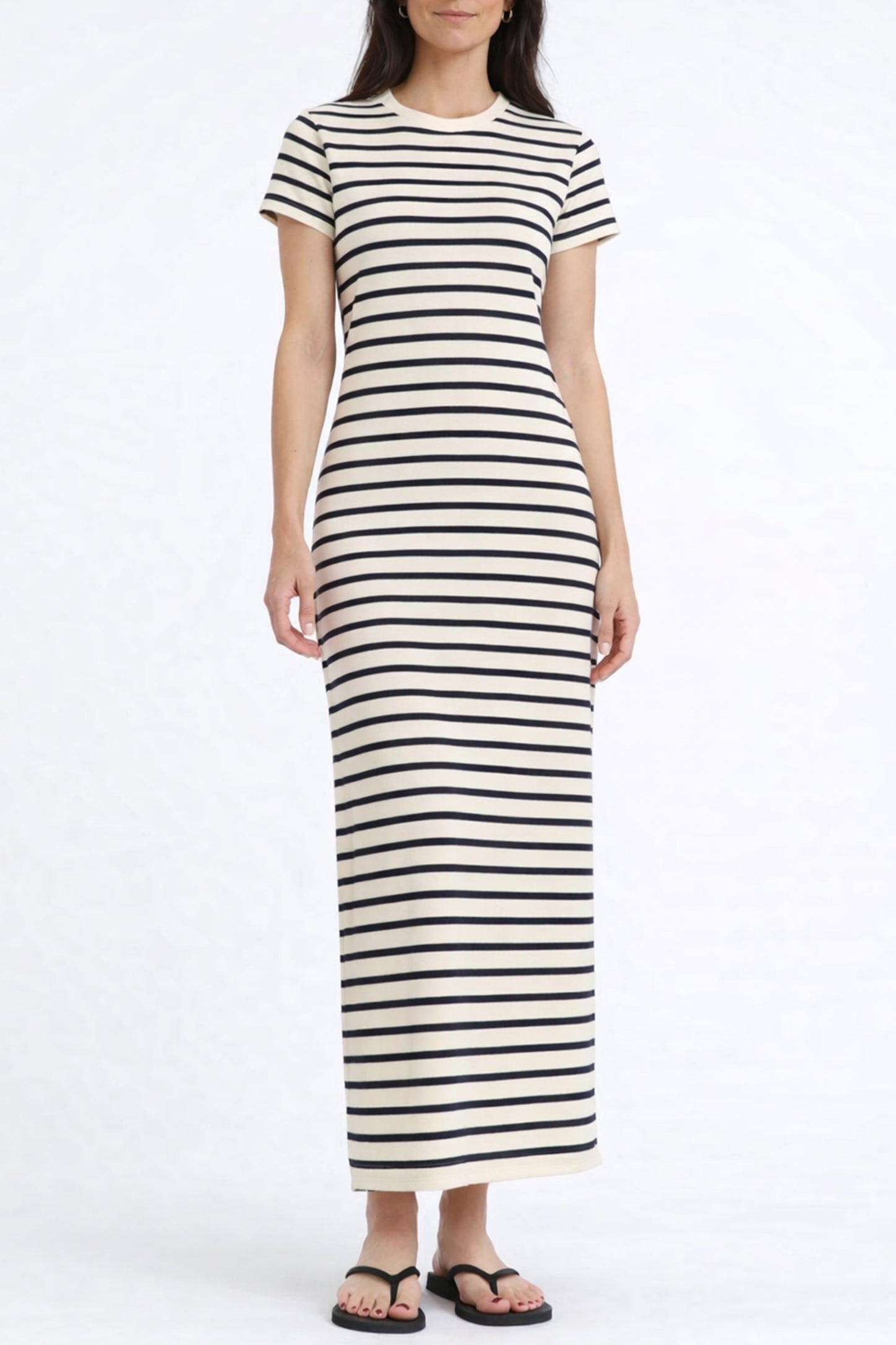 Wynne dress in navy stripes