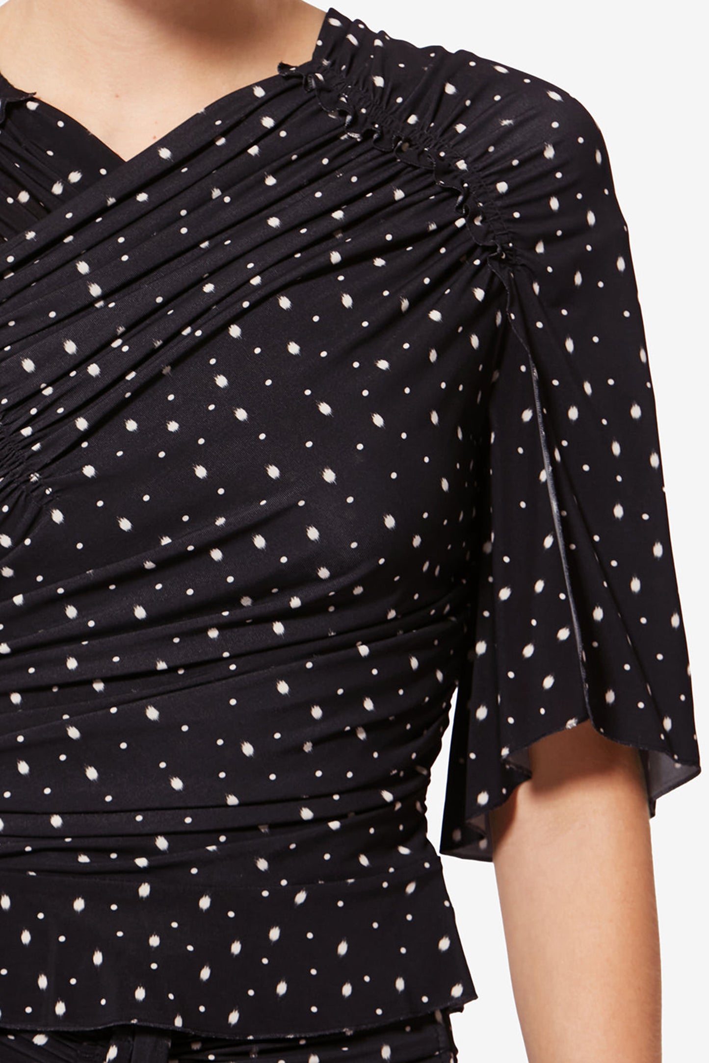 Garla T-shirt in black/ecru