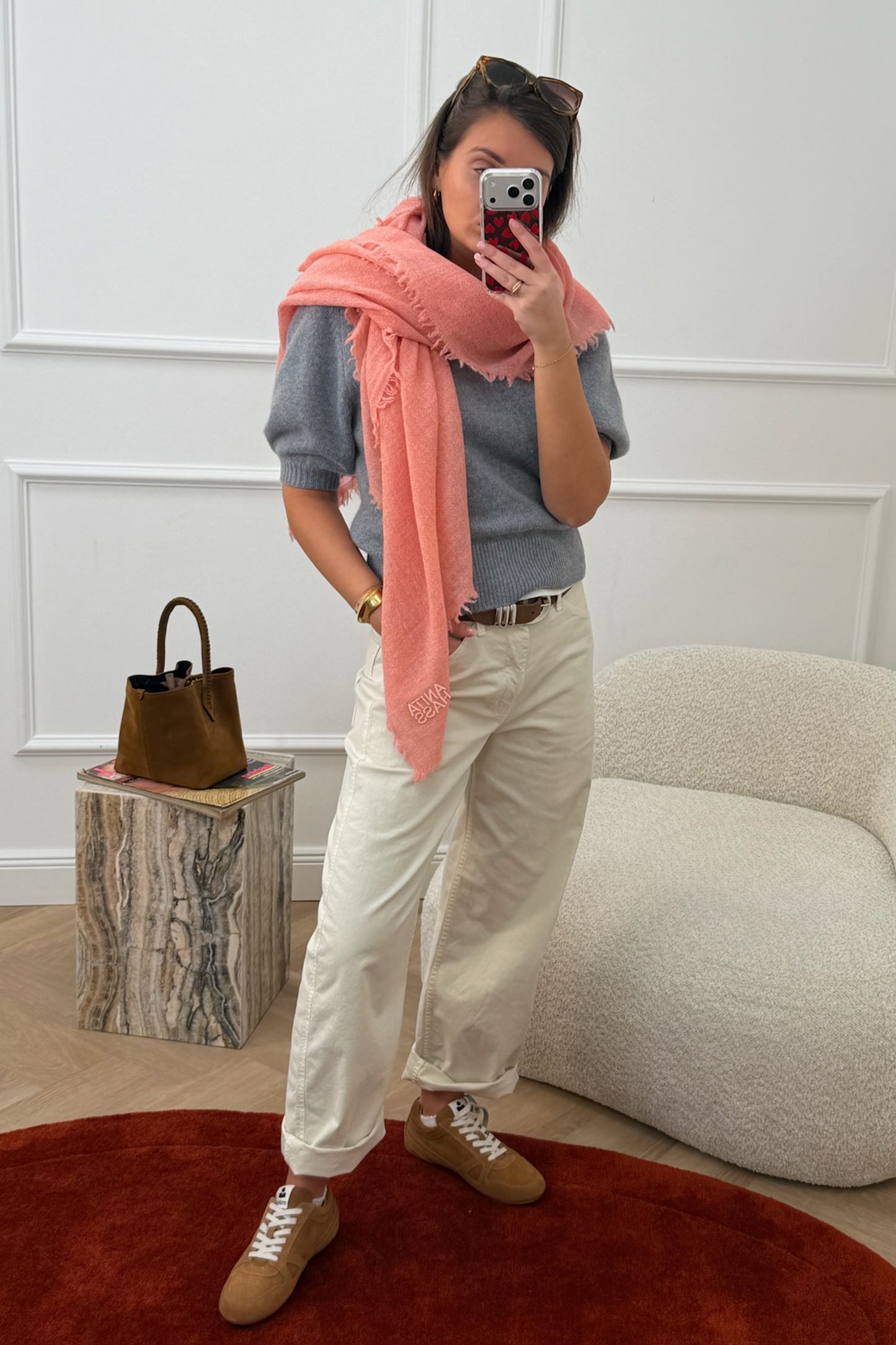 Tribeca trousers in Stone