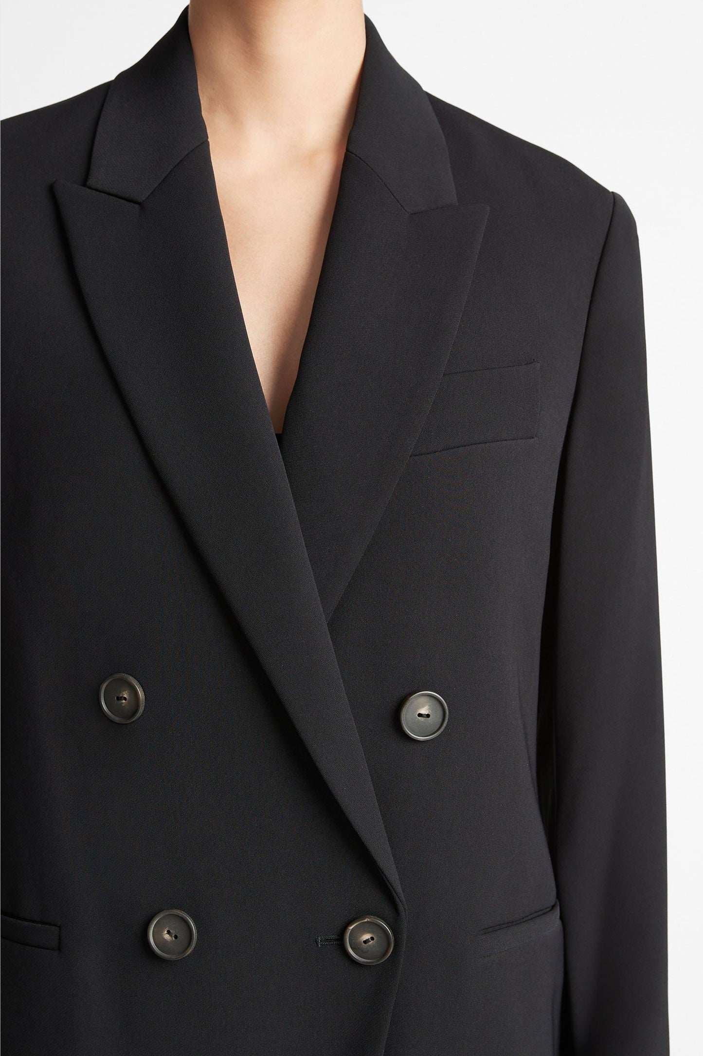 Blazer crepe double in black