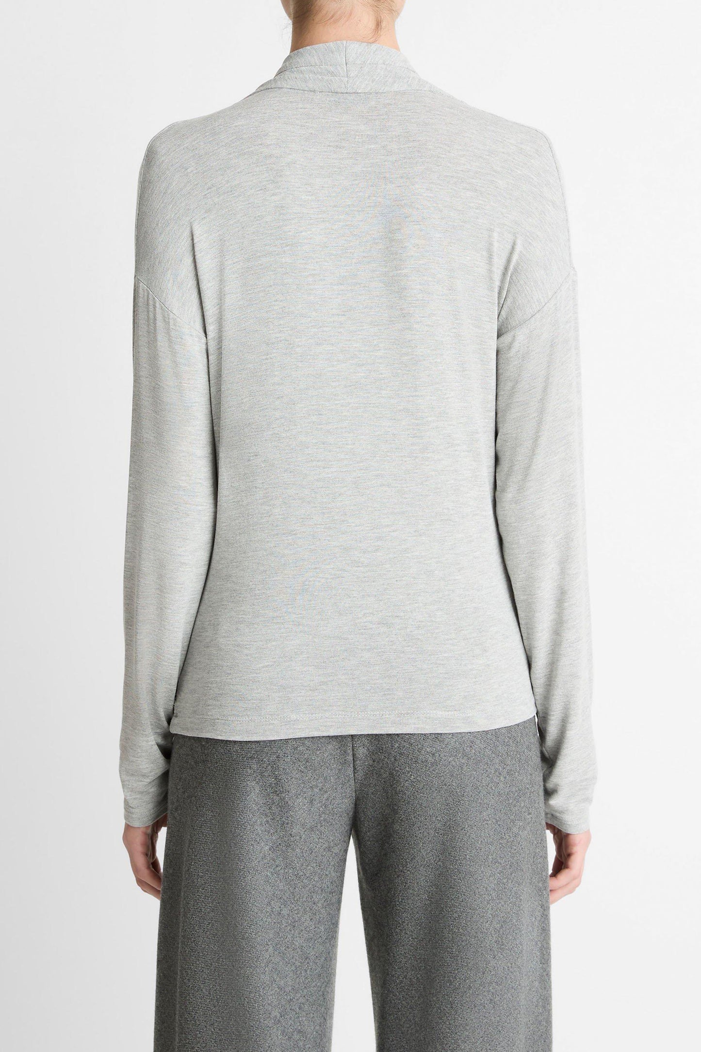 Relaxed Wrap longsleeve in Pale Grey