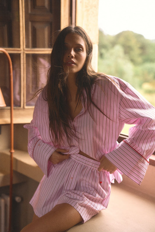 "Daydream" Blouse in Pink/Red by Anita Hass - Anita Hass