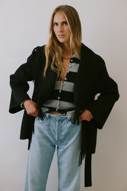 Cardigan Minnie in Grau/Schwarz Anita Hass