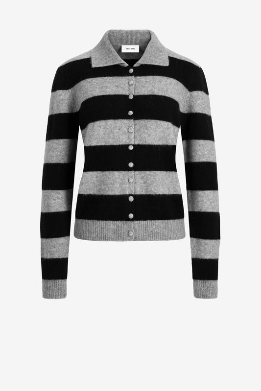 Cardigan Minnie in Grey/Black