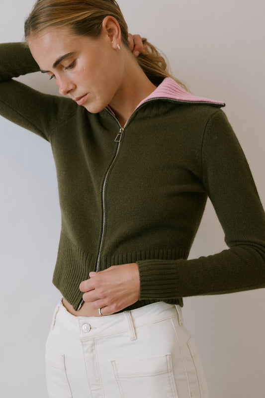 Cardigan Selma in Military/Candy Anita Hass