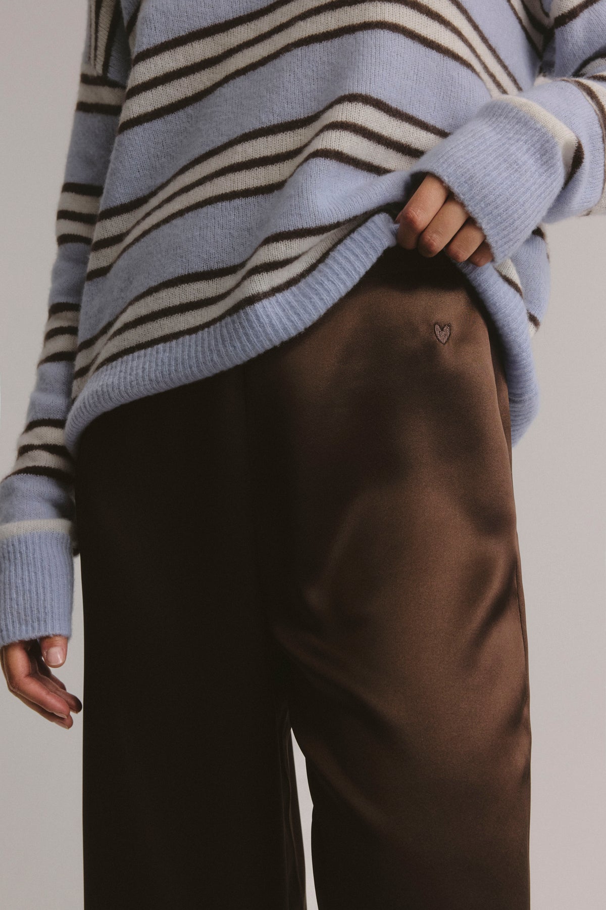 Elegant Flow Pants in Dark Brown by Anita Hass - Anita Hass