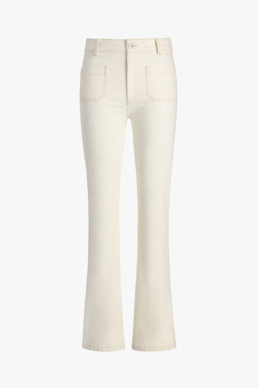 Bootcut Jeans in Ecru by Anita Hass - Anita Hass