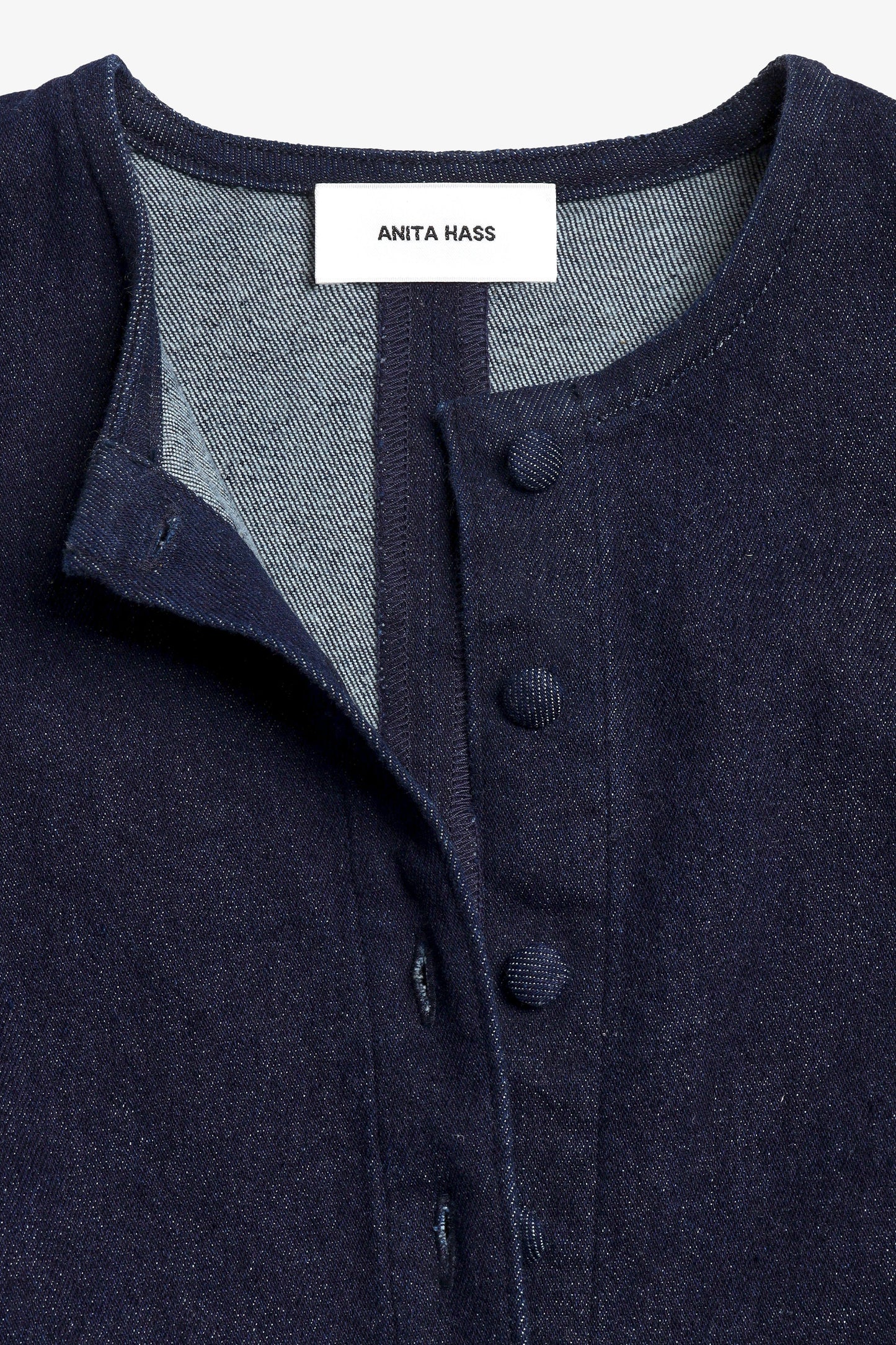Sunday Brunch Dress in Raw Denim by Anita Hass - Anita Hass