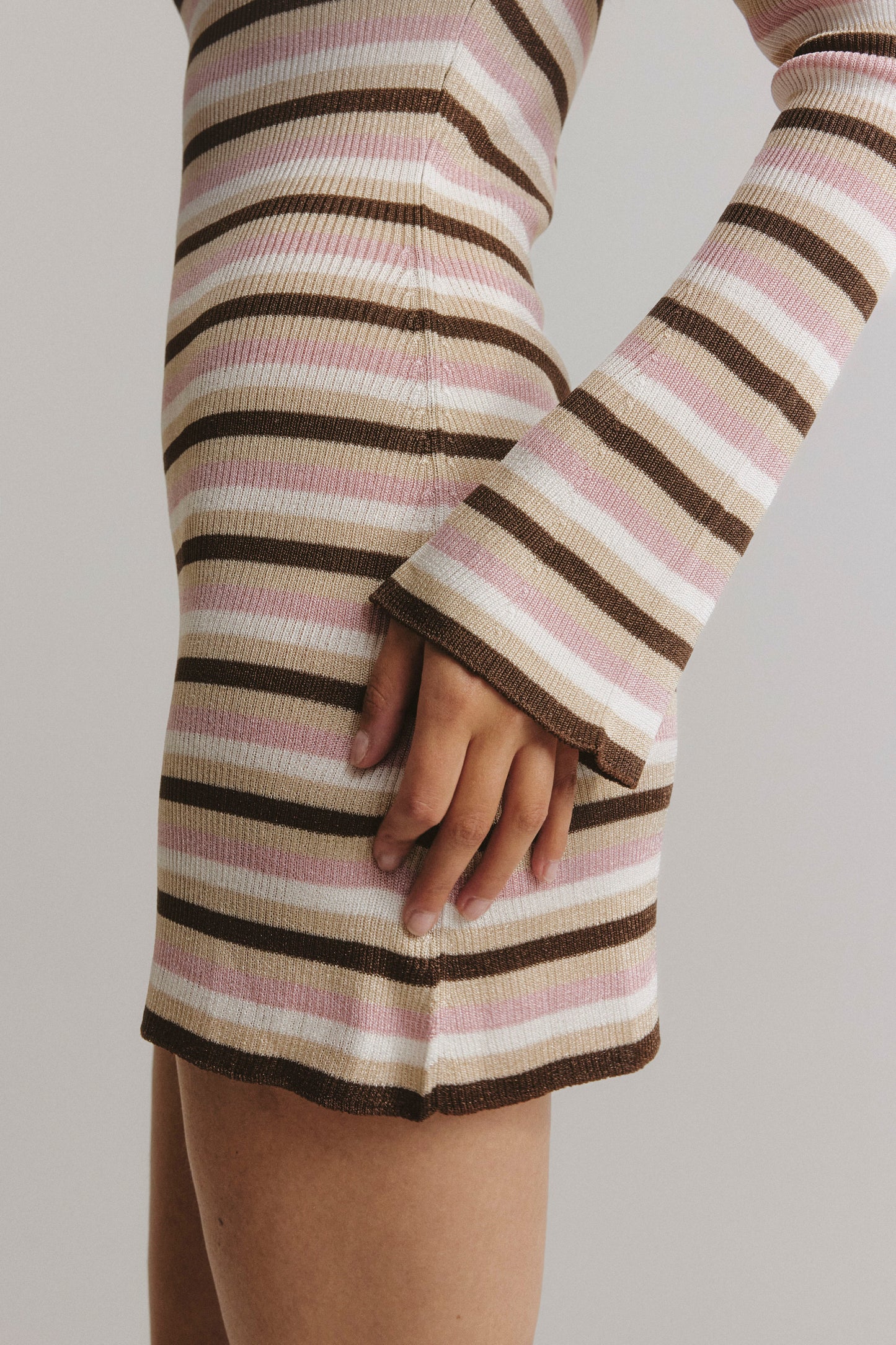 "Sunset Glow" Dress in Striped Lurex by Anita Hass - Anita Hass