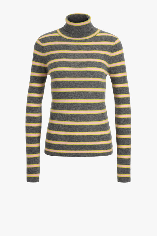 Sweater Indigo in Grey Striped