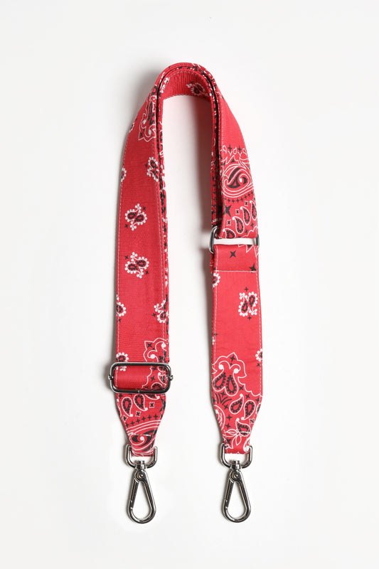 Red Paisley Shoulder Strap by Anita Hass - Anita Hass