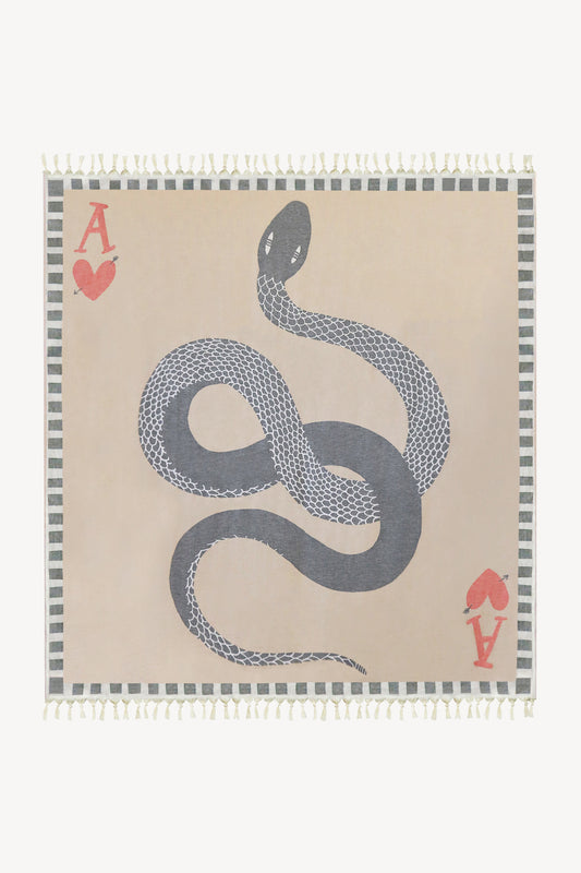 "Snake" Scarf in Beige by Anita Hass - Anita Hass