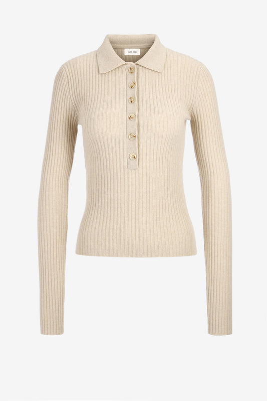 Strickpolo Abigail in Cream Anita Hass