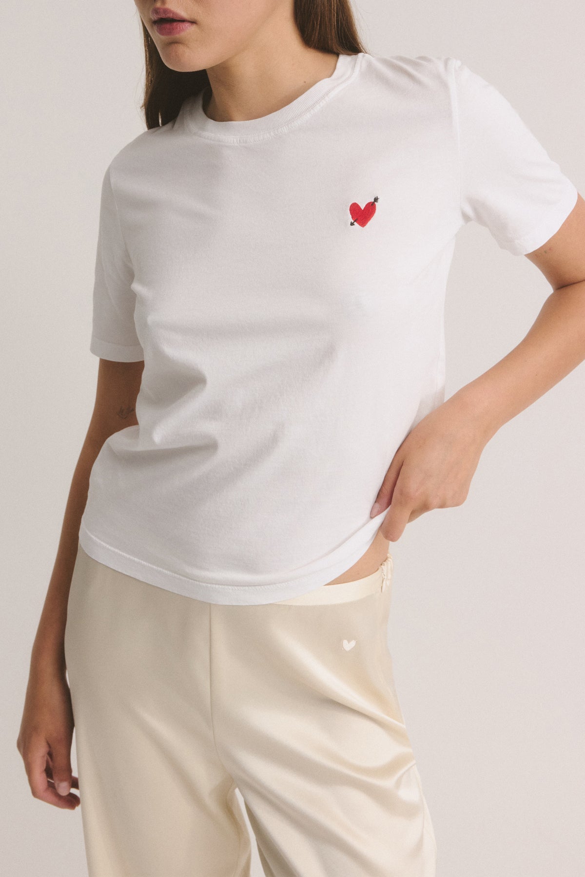 T-Shirt Heart in White