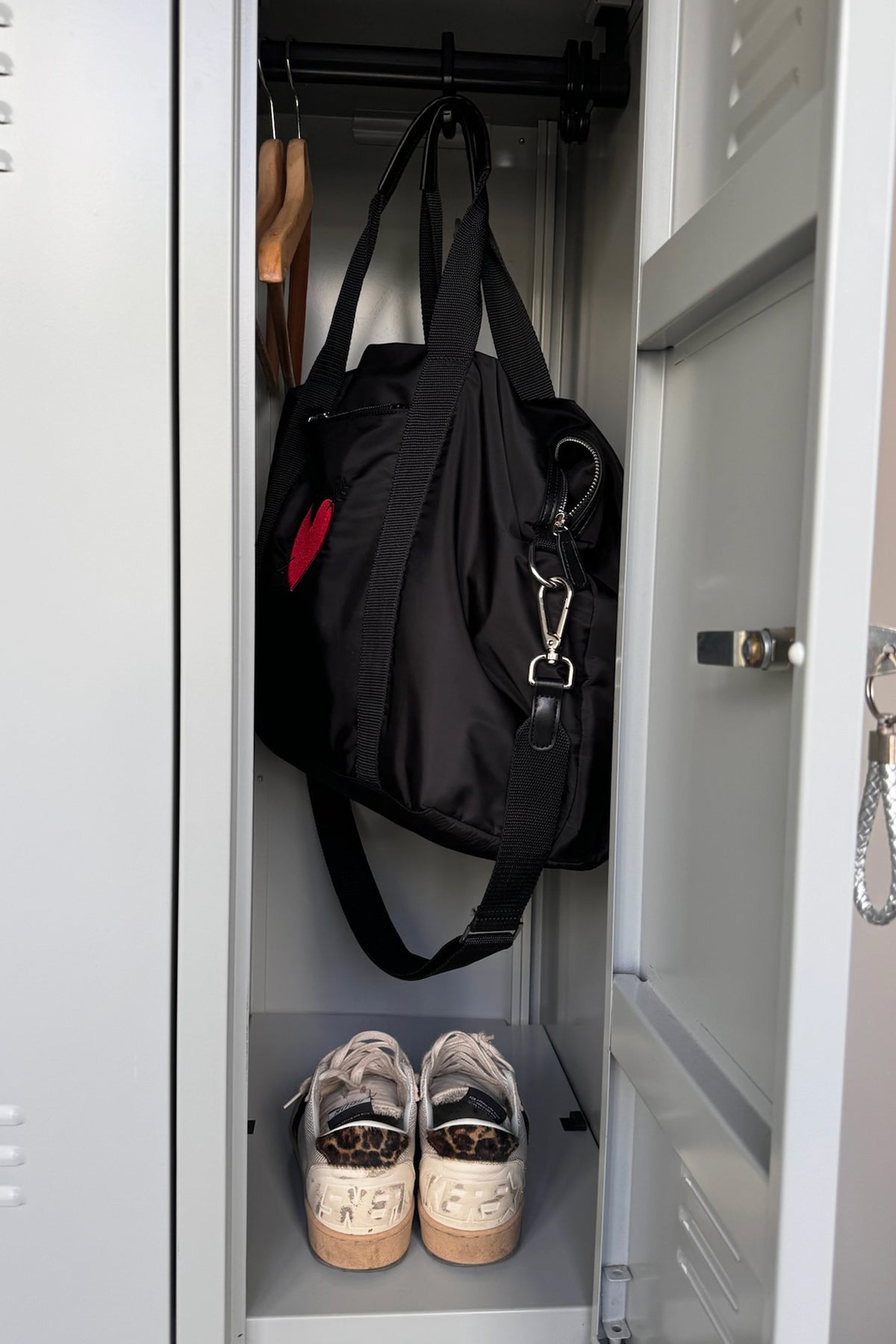 Tasche 'Heart' in Schwarz Nylon Anita Hass