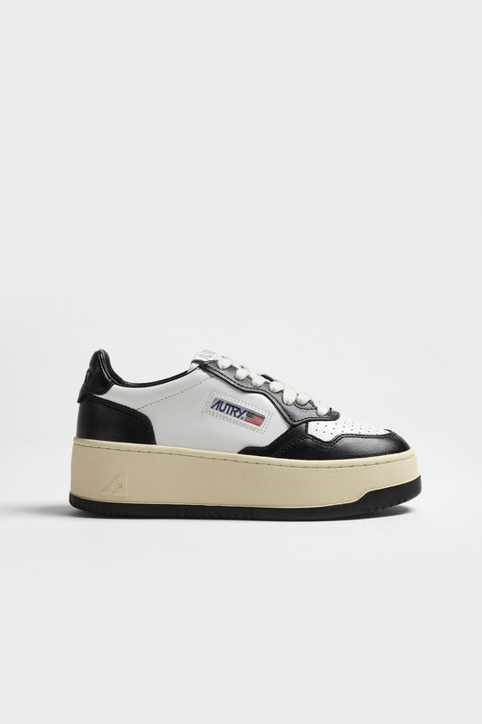 Sneaker Platform in Weiß/Schwarz Autry