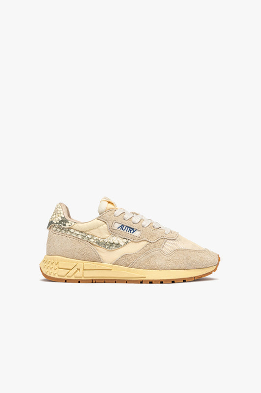 Reelwind Sneakers in Ecru Suede/SnakeAutry - Anita Hass