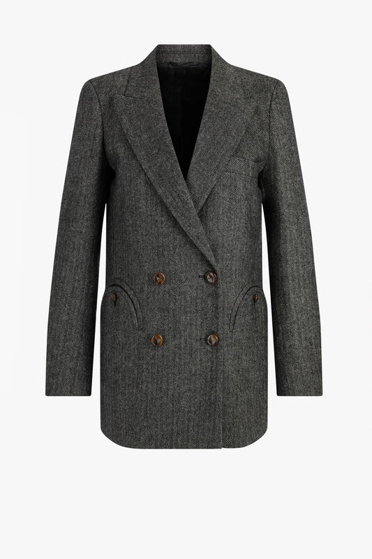 Everyday Blazer in Jiline Black/White