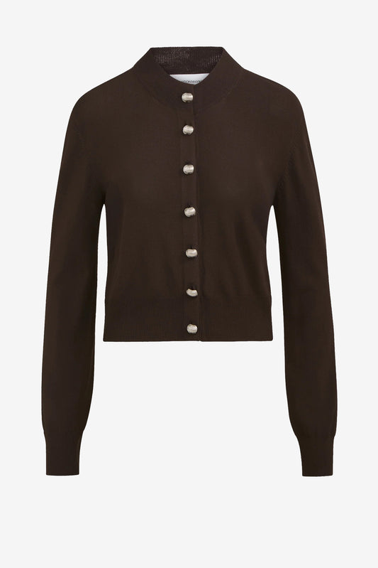 The Aubrey Cardigan in Truffle by Brandon Maxwell - Anita Hass