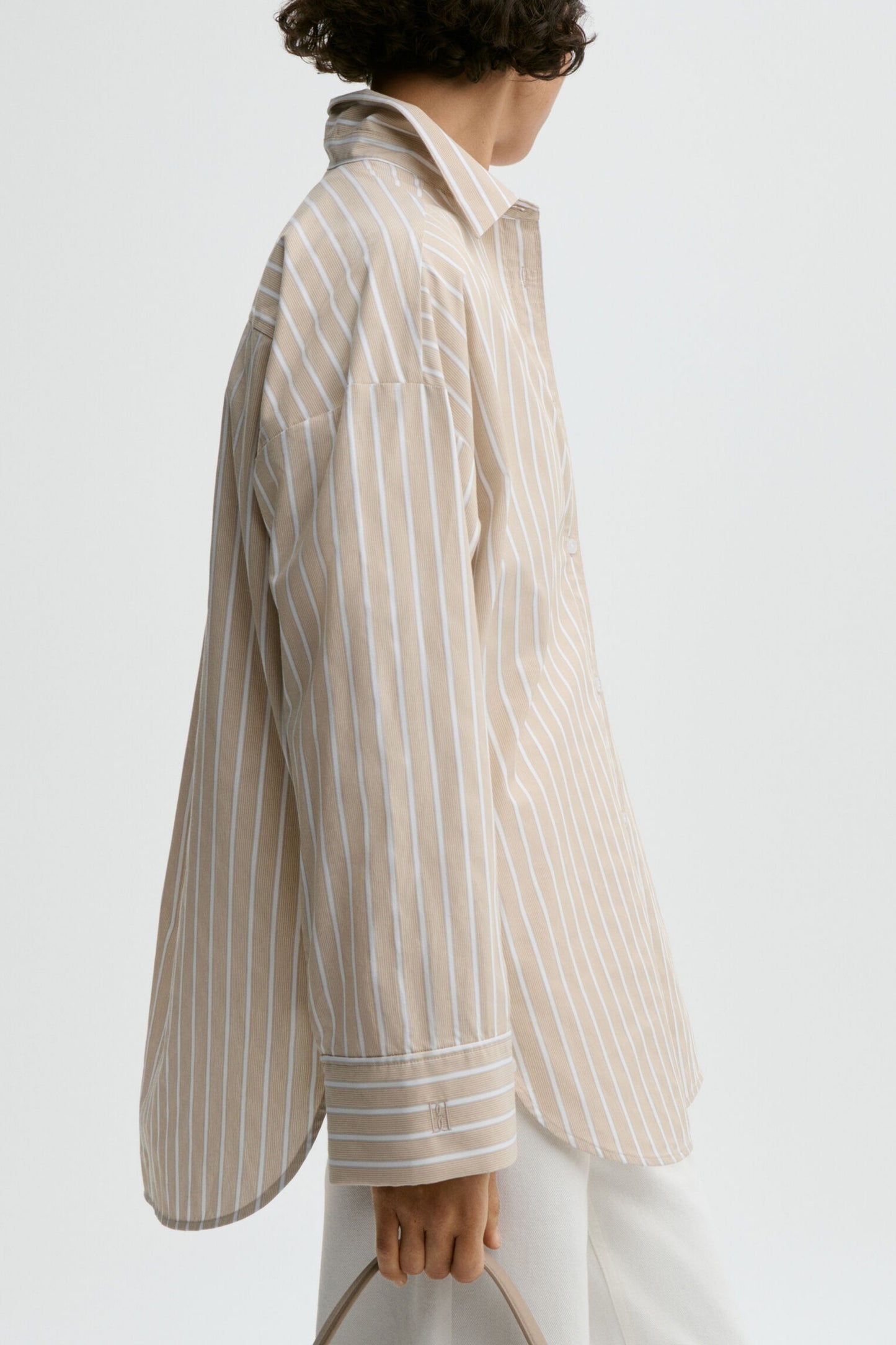 Bluse Derris in Old Beige Stripe