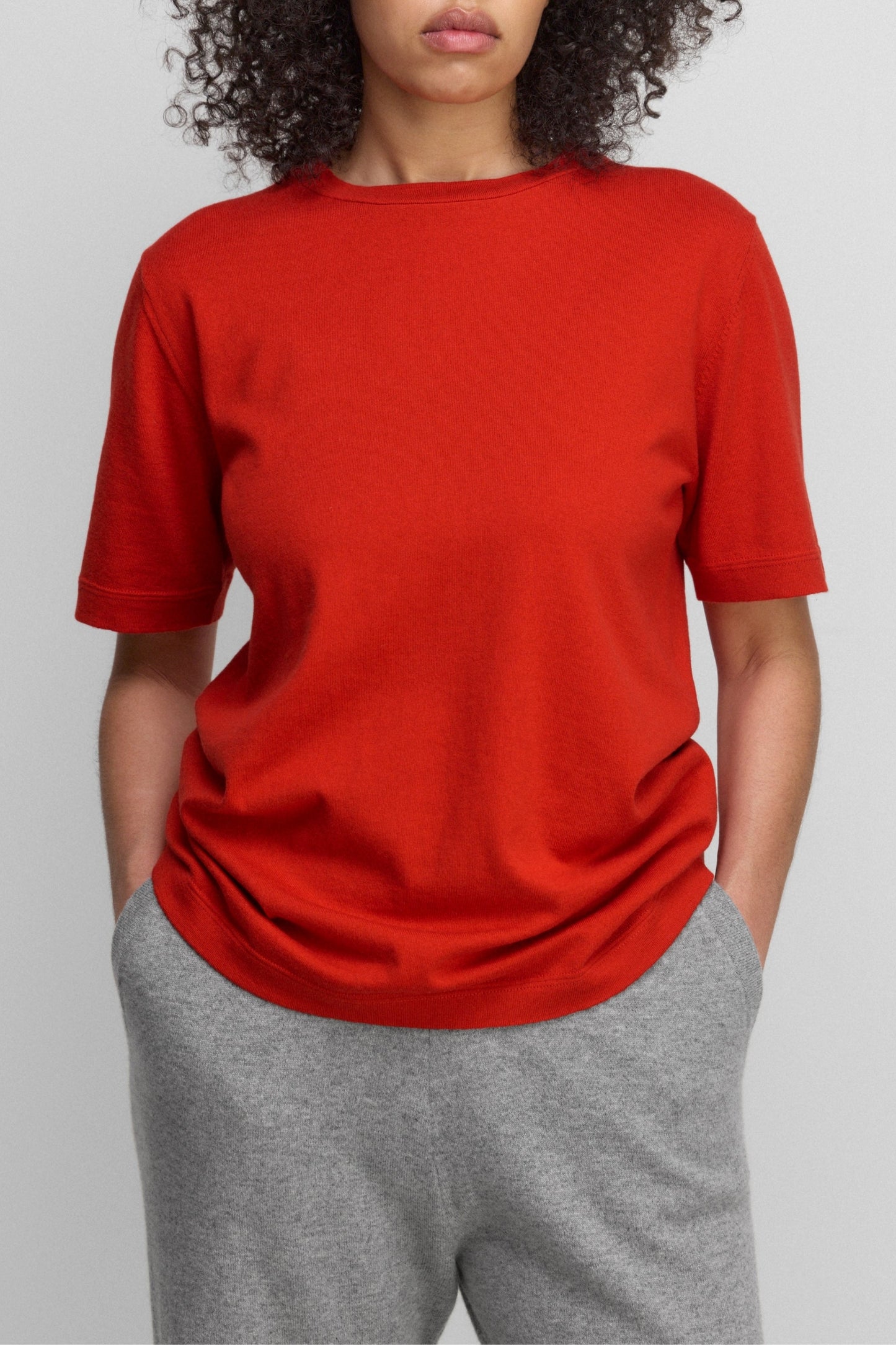 T-Shirt James N°394 in Tomato Extreme Cashmere