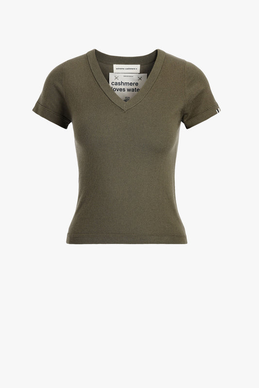 T-Shirt Vicky N° 404 in Army Extreme Cashmere