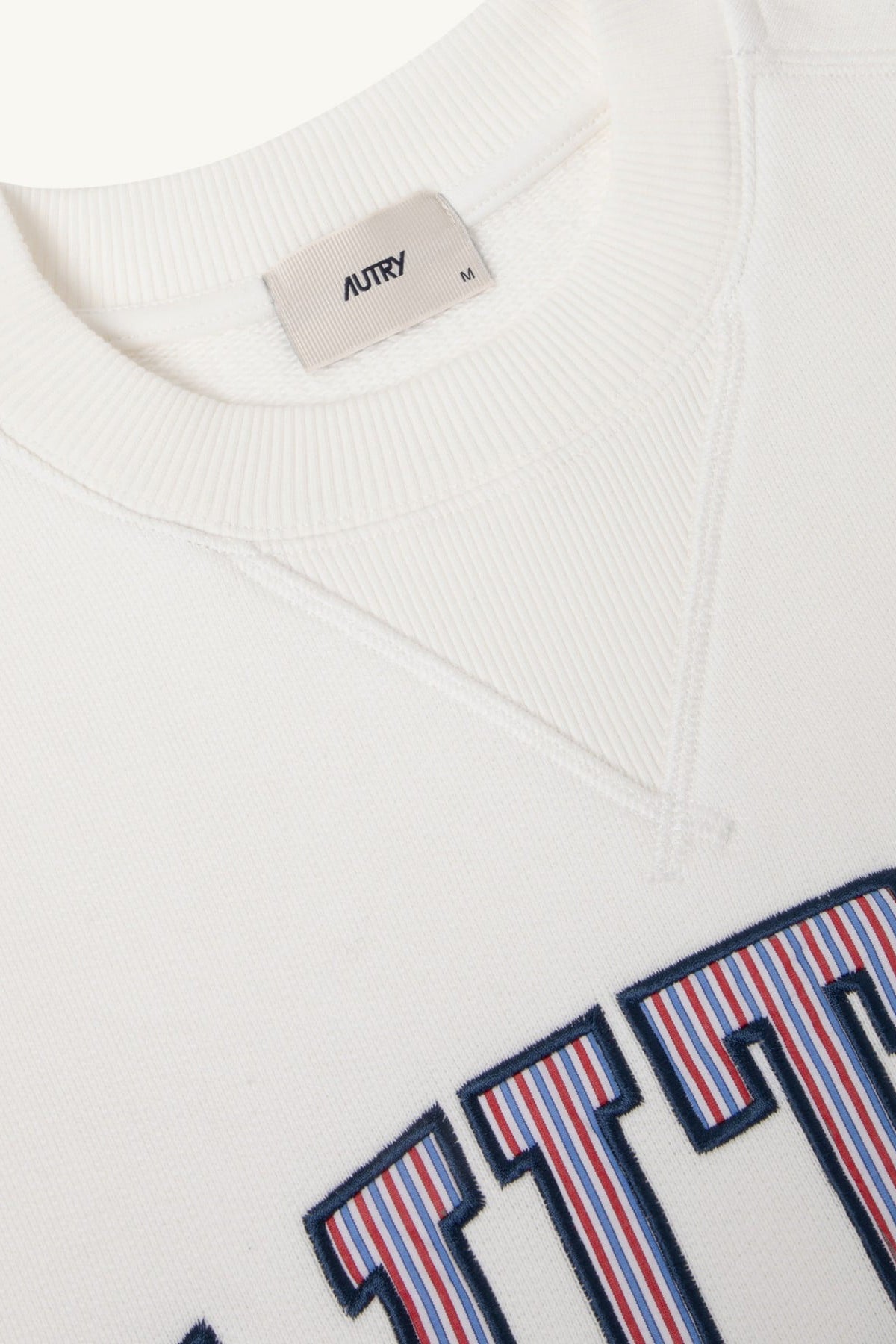 College sweatshirt in white/red/blue