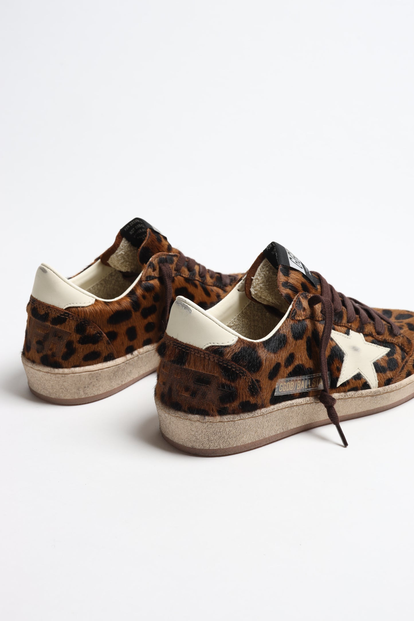 Sneaker Ball Star in Leo Brown/Cream Golden Goose
