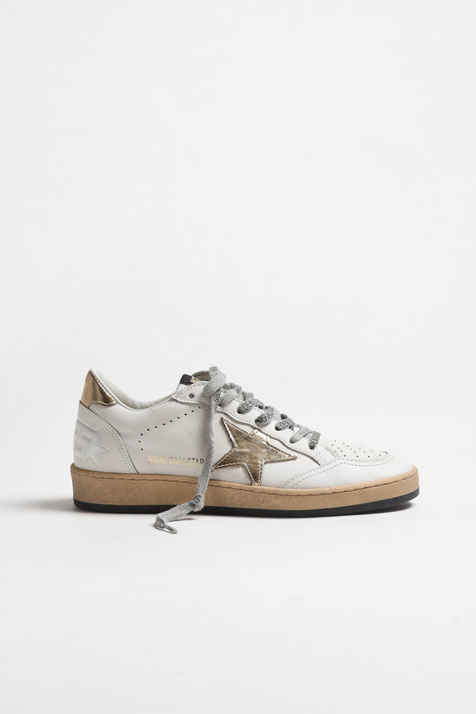 Sneaker Ballstar in Milk/Gold Golden Goose