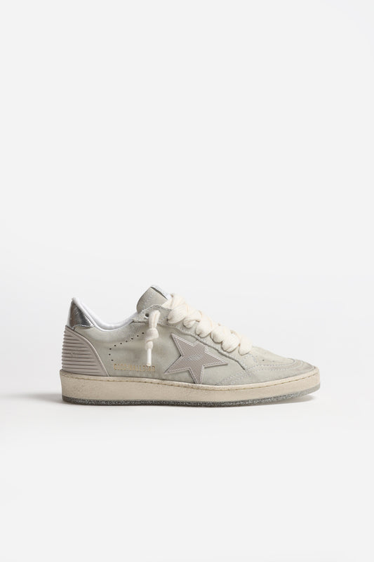 Sneaker Ball Star in Suede Grey/Silver by Golden Goose - Anita Hass