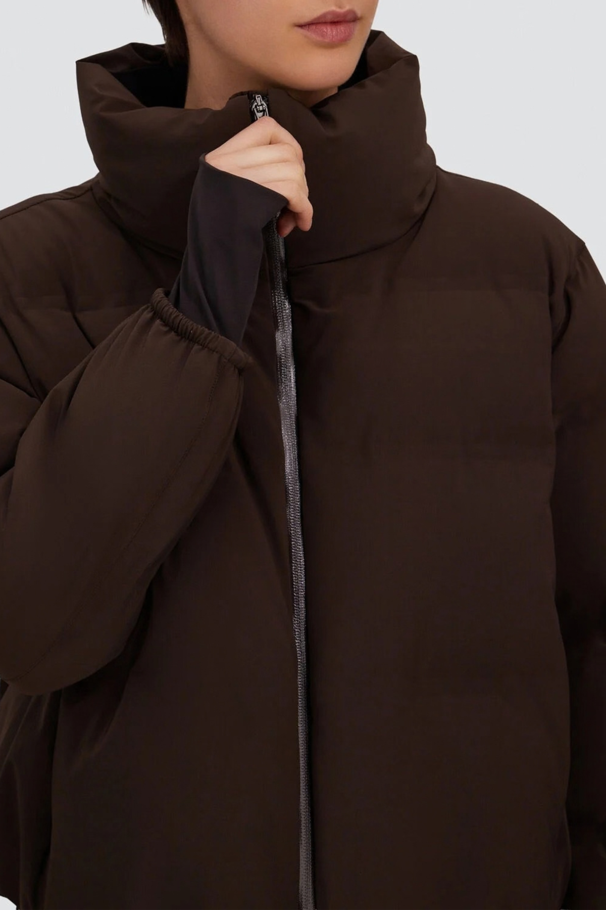 Jacke Cropped in Marrone Herno
