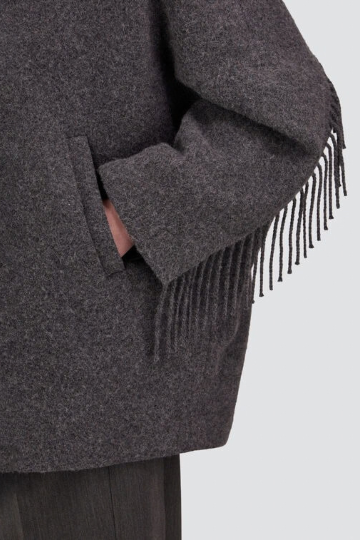 Fringes Jacket in Ferro Grey by Herno