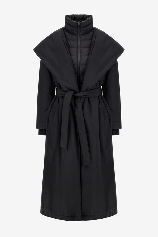 Mantel Two Layer in Schwarz Herno
