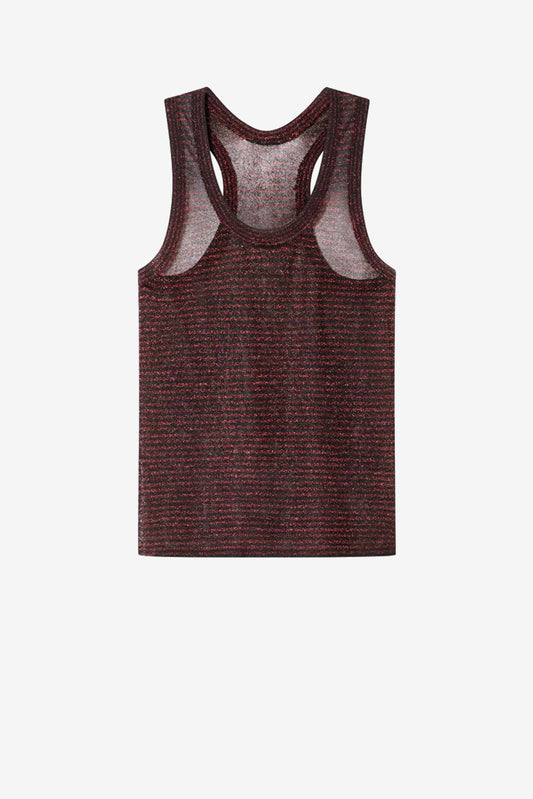 Top Cevara in Schwarz/Rot Isabel Marant