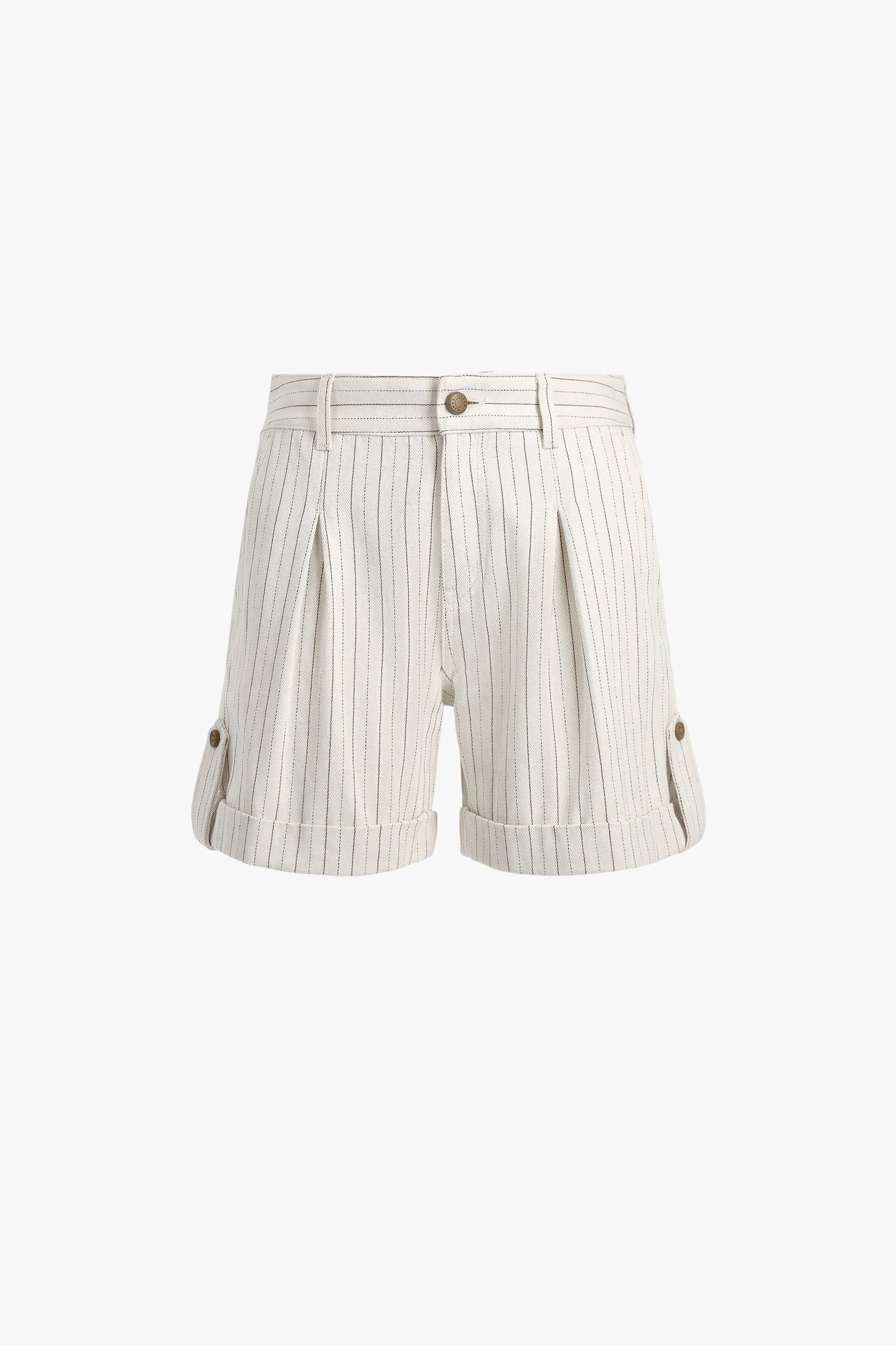 Jenny Shorts in Ecru Riga Marrone by Jacob Cohën - Anita Hass
