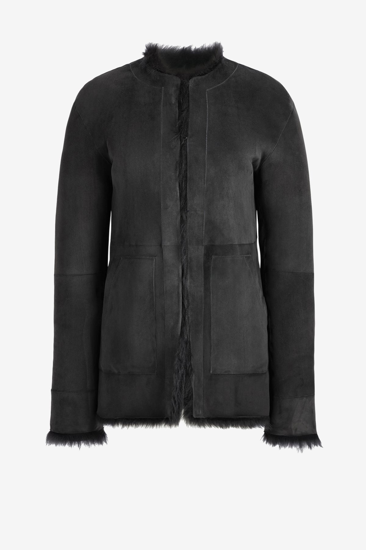 Kate Reversible Jacket in Graphite Gray