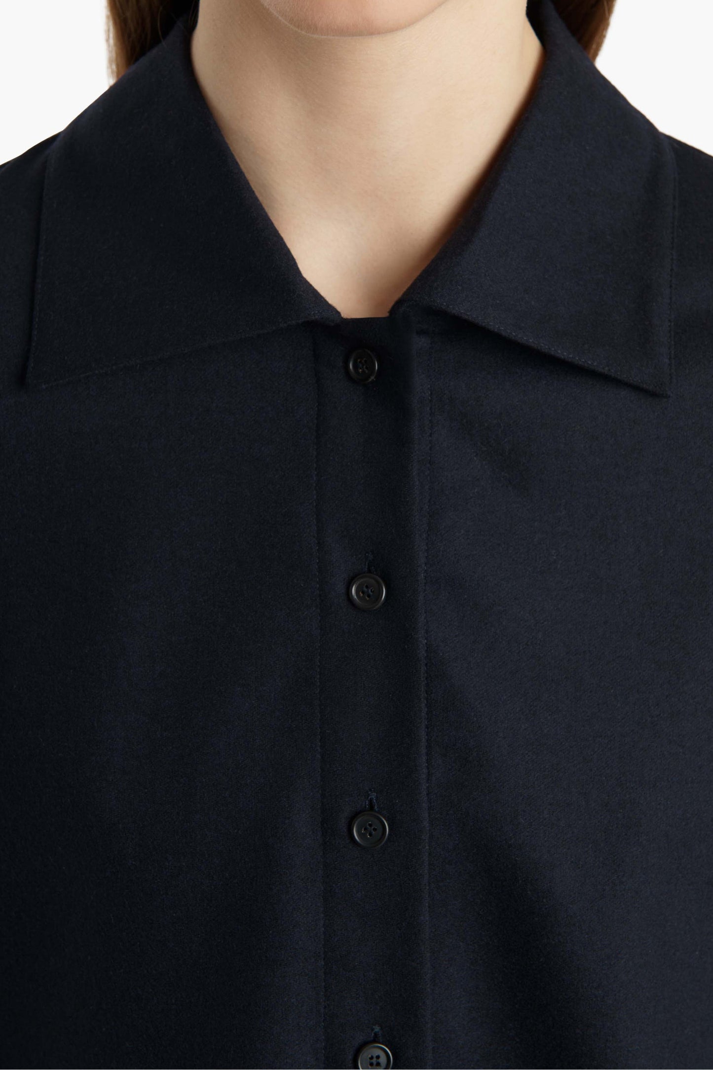 Jasen Blouse in Dark Navy by Khaite - Anita Hass