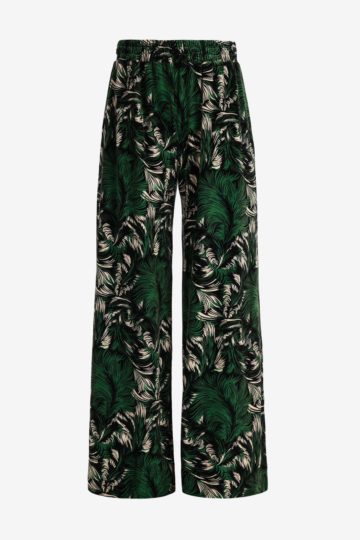 Hose Palazzo Velvet in Green La Double J
