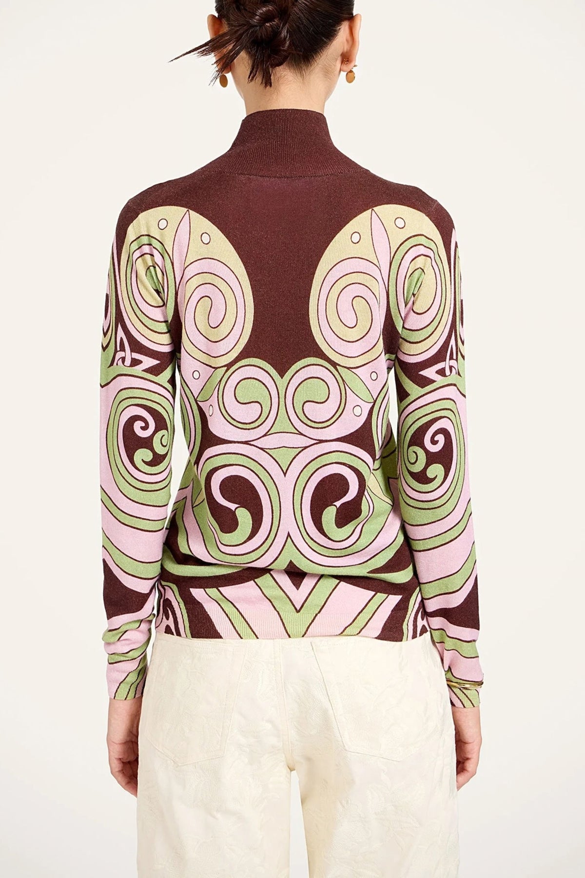 Pullover Silky Swirl in Burgundy La Double J