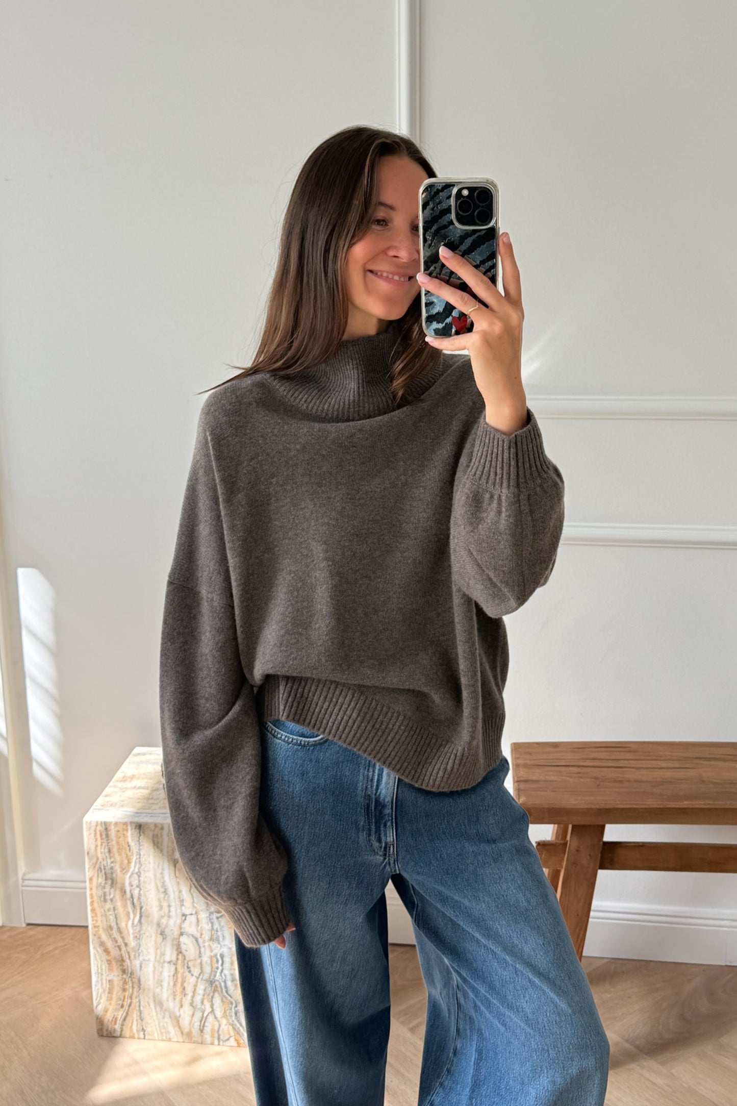 Rollkragenpullover Cocoon in NougatLadneri - Anita Hass