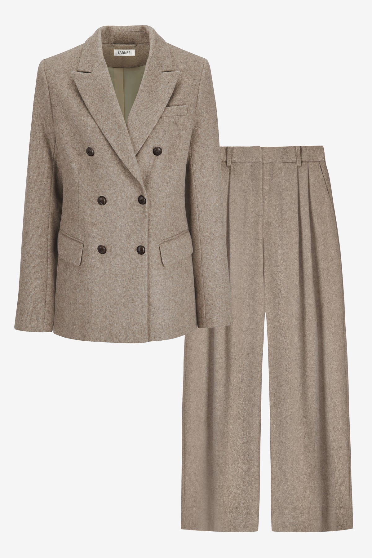 Anzug Set in Taupe Melange Ladneri